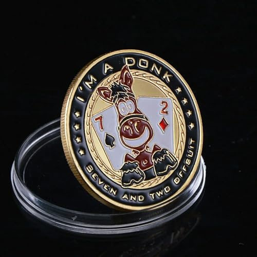 QYZXTH Poker Card Guard Protector Poker Karten Metall Souvenir Chips Set Casino Coin Poker Game Hold'em Zubehör Glücksmünze für Ihn-Style-12