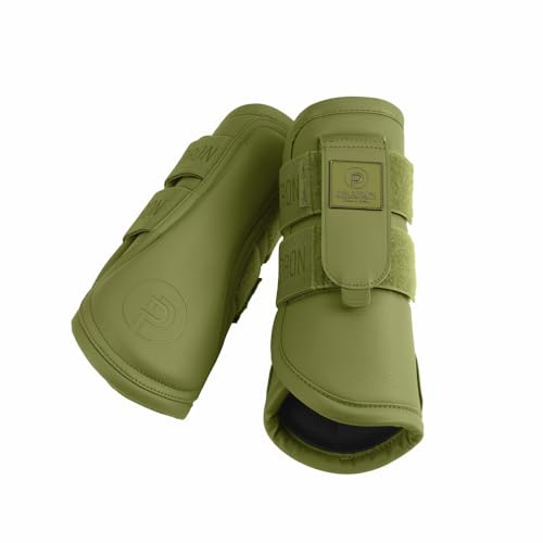 Eskadron Pferde Gamaschen Faux Leather Moss Green Platinum 2024, Größe:M