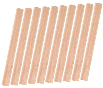JEWEDECO 10stücke Holzdübel Mit Holzstäben Zum Basteln Holzdübelstangen Für Diy Handwerk Unbehandelte Holzstäbe Für Heimwerkerarbeiten Und Kreative Vorhaben