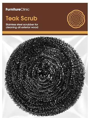 Furniture Clinic Teak Scrub - Grande scrubber in acciaio inox per la pulizia di tutto il legno esterno