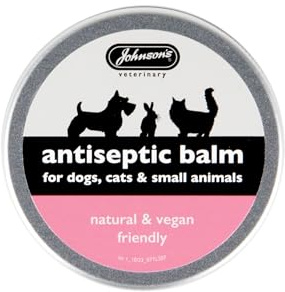 Johnson's Antiseptic Balm for Cats, Dogs and Small Animals Pet First Aid Kit, 45g - Antiseptic for Cats, Wound Care for Dogs and Dog Skin Irritation Treatment