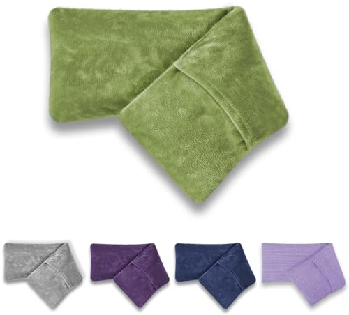 uncn Mikrowellen-Wärmekissen mit waschbarem Bezug, Wärmekissen zur Entspannung, Weizenbeutel mikrowellengeeignet zur Schmerzlinderung bei Muskeln, Gelenken und Krämpfen, 44 x 13,5 cm, weicher