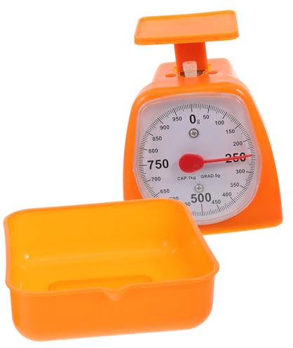 KOCKSHION Bilancia Da Cucina a Quadrante Classico 1 Kg, Bilancia Per Porzioni Di Cibo Precisa e Compatta, Accessorio Da Laboratorio Per Pesatura Domestica e Controllo Alimenti