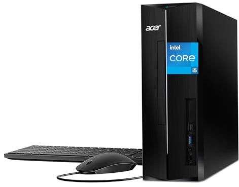 acer 2025 SFF Desktop Computer Intel Core i7-14700K (Beats i9-12900K), 32GB RAM, 2TB PCIe SSD, Intel UHD Graphics 730, Wi-Fi, 2-Monitor Support 4K, Keyboard & Mouse, Bluetooth, RJ45, Windows 11 Home