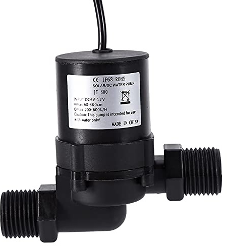 Jeffergarden Motor-Umwälzpumpe, Hocheffiziente Solar-Umwälzpumpe mit Kleinem Volumen für Aquarien und Warmwasserbereiter, 12-V-System, 100 °F Maximale Wassertemperatur