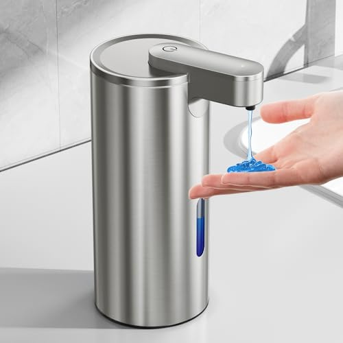 Fantictas Seifenspender Automatisch Edelstahl, USB-C, 3 Dosierstufen
