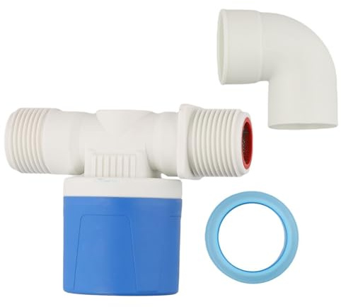 NiuLumea Valvola a galleggiante da 2,5 cm, lato integrato per ingresso acqua, automatico per il controllo del livello dell'acqua per serbatoi d'acqua, bestiame, idroponica, in nylon PA66 e acciaio