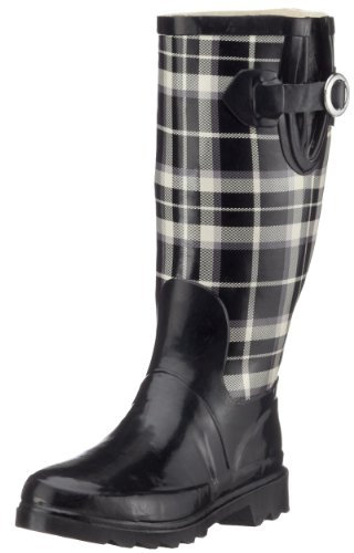 Beck Femme Pepita Bottes bottines de pluie, Noir, 38 EU