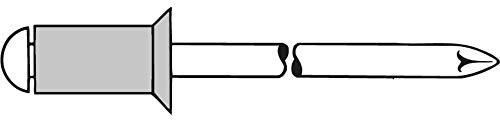 TPF kommerziellen 0007693250416 – Pack von 500 Blindnieten Aluminium, 4 x 16 mm)