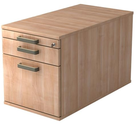 Rollcontainer TC mit 1 Schublade & 1 Hängeregister, 42,8 x 80 x 51,2 cm, Buche, Streifengriff