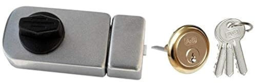 Cerradura para buzón cierre adicional para puerta cierre adicional 50/60 exterior Cilindro Perilla gris