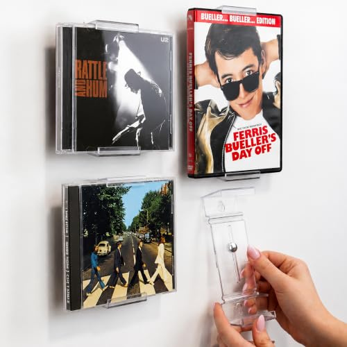 CollectorMount CD-Mount Wanddisplay und Regal Ständer, Unsichtbare und Einstellbar, 3 Pack