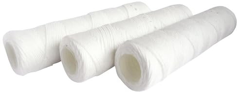 AQUAWATER - 105004 - Lote 3 cartuchos de filtro anti-sedimento herida - 20 micras de tamaño estándar de 10