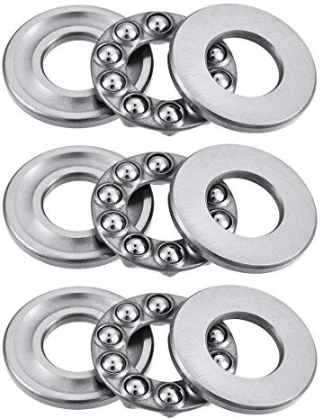 sourcing map 3Stücke 51101 Axialkugellager 12mm x 26mm x 9mm Chromstahl Einzelnrichtung