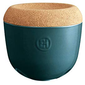 Emile Henry EH978763 Pot à ail, Céramique, Feu Doux, 14,6 x 14,6 x 13,4 cm