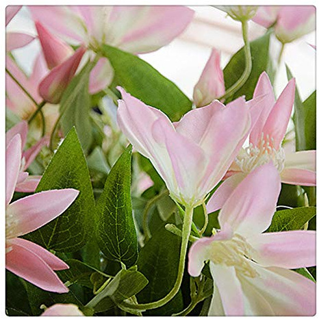 Lmy0624 Artificial Flowers Branches Clematis Florida Vivid Artificial Flowers Plant Home And Garden Decoration 69cm