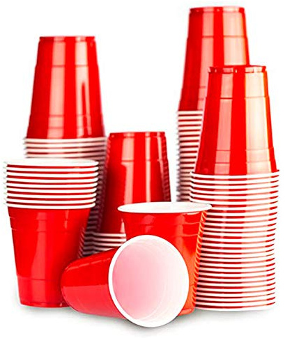 Grupo Todoluminosos Vasos Beer Pong - 24 Unidades - Vasos Rojos Americanos