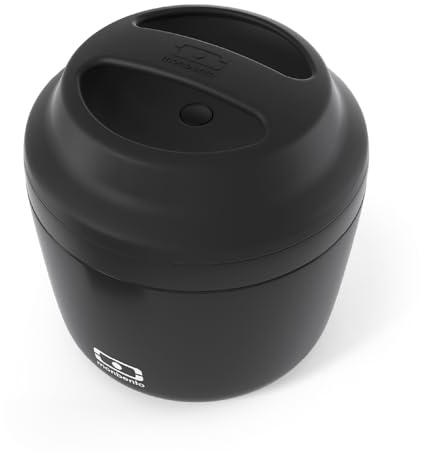 monbento - MB Element Onyx lunch box isotherme noir - Boîte bento qui garde votre repas chaud - sans BPA - durable et sûre