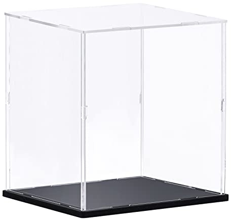 sourcing map Transparente Vitrine aus Acryl, zum Zusammenbauen, transparent, staubdicht, 35 x 30 x 35 cm, für Sammlerstücke, Basteln