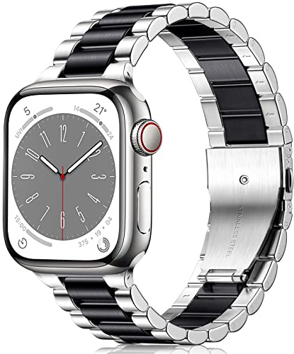 Netolo Metallarmband kompatibelt med Apple Watch-armband 44 mm, 45 mm, 49 mm och 42 mm, ersättningsband i rostfritt stål, kompatibelt med Apple Watch SE-armband/iWatch-armband Series 9, 8, 7, 6, 5, 4,