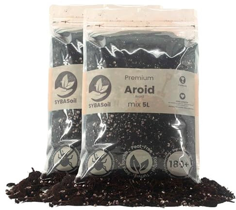 Sybotanica Aroid Erde 10 L - Premium Pflanzenerde für Zimmerpflanzen, Monstera und Philodendron, Torffrei, Sybasoil