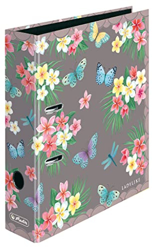 herlitz Ordner A4, 8cm, Motiv: Ladylike Butterflies, 1 Stück