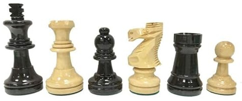 Piezas de ajedrez Lujo Staunton clásico, Tamaño 5, Negro, Brillante, Ideal para Aficionados y Clubes, Piezas de ajedrez para niños y Adultos, Piezas de ajedrez, Juego de Ajedrez de Madera