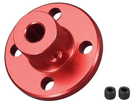 DMiotech 4mm Innen Durchm. H13xD10 Flansch Kupplung Anschluss Starre Leitfaden Welle Unterstützung Kuppler Welle Kupplung mit Schrauben für Basteln RC Modell Motoren Rot