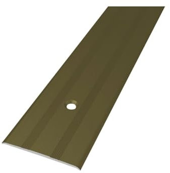 InterProfiles Aluminium Threshold Trim 35mm - Grooved - Champagne - Pre-Drilled Screw Fix 0.93m Length (3.05FT) TMW Profiles (Champagne)