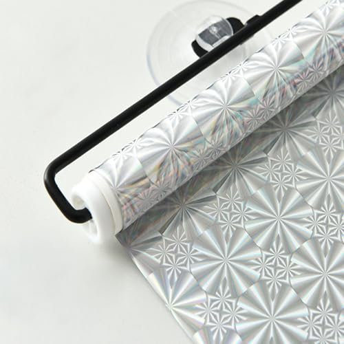 Temporäre Rollos Für Fenster Verdunkelungsrollo Mit Saugnapf Lichtfilternder Verdunklungsrollo Ohne Bohren Thermorollo Für Fenster & Tür(Silver,W40 x L60cm)