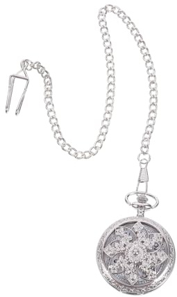WRITWAA Vintage Quarz Taschenuhr aus Legierung mit Sonnenblumen Motiv | Silberfarben, Batteriebetrieben und Energiesparend, Präzise Zeitmessung, 1 Stück im Retro Stil Zufällige Farbe