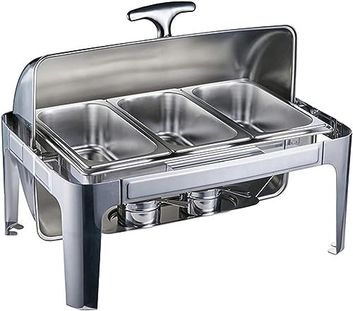 Scaldavivande elettrico per buffet, piastra elettrica per buffet in acciaio inox, scaldavivande elettrico per buffet e scaldavivande. Set per buffet con pentola calda, scaldavivande in acciaio inox p