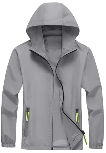 TOFOTL Giubbotto Das Ragazzo Abbigliamento Antipioggia Bici Leggeri Giubbotto Uomo Estivo Tovaglioli Giacca Sci Uomo con Birra Tattica Feste Poncho Antipioggia Bicicletta 16Grigio 7XL