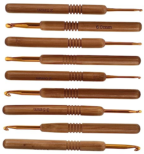 Tofficu 9pièces Lot De Crochets à Tricoter Aiguilles à Crocheter Outils Pour Fil Crochets Variés Et Pratiques