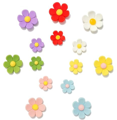 EJRUP 14 Piezas Imanes de Nevera con Flores 3D, imanes de Nevera Divertidos, Coloridos, Fuertes y Decorativos para Pizarra, Cocina y Oficina