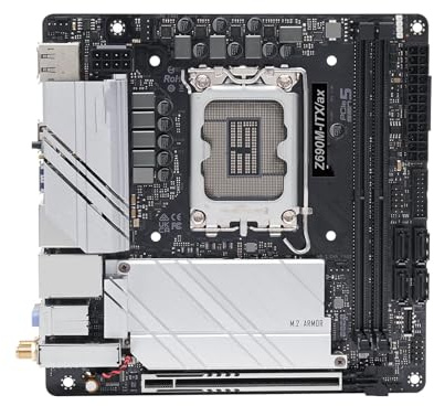 motherboard Fit For ASROCK Z690M-ITX/ax Mini-ITX Motherboard LGA1700 Intel Z690 DDR4 64GB 2xM.2 Support I5-14600 I9-13900 I5-13400 I5-12500 Cpu