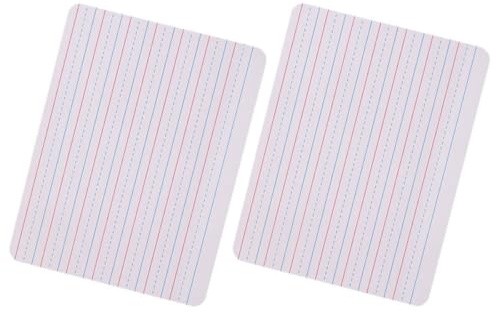 MOTHNUR 2 pièces Tableau Blanc Effaçable à Sec avec Lignes pour Écriture et Dessin Ardoise Portable Multifonction pour Bureau et Apprentissage