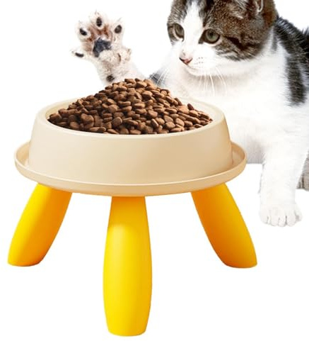 Upphöjda Kattskålar Morrhårsvänligt Husdjursfat | Tippsäker Halksäker Upphöjd Kattmatsskål För Inomhus Och Utomhus Resor Daglig Användning Veterinär Lägenhet Valp Och Hund