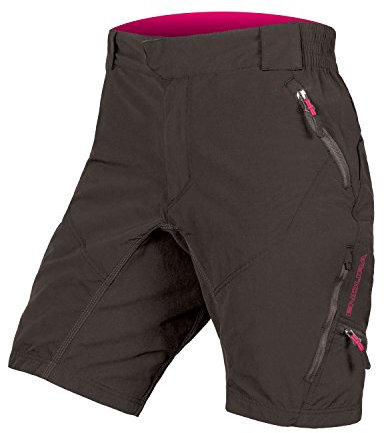 Endura Hummvee Mountainbike-Shorts für Damen, Baggy-Radhose mit Innenfutter, Schwarz, Größe XS