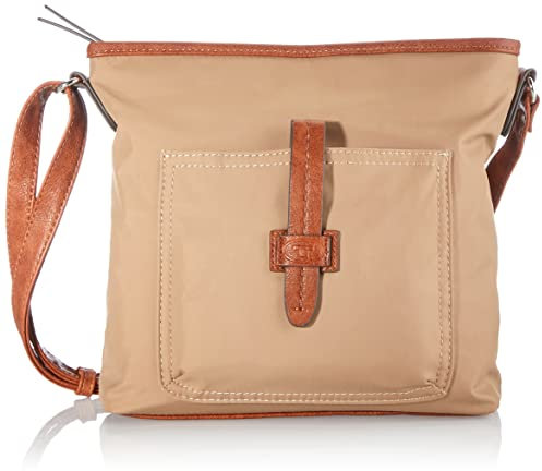 TOM TAILOR Reva Damen Umschlagtasche Umhängetasche Klein Beige