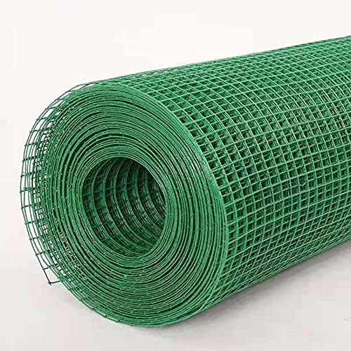 Bderkz 1.2X30M Galvanised PVC Coated Steel Wire Mesh for Safe Nets, Ventilation Nets Green Wire Mesh Fencing Roll Garden Poultry Netting (Color : 6CM HOLE X 2.5MM THICK, Size : 1X30M)