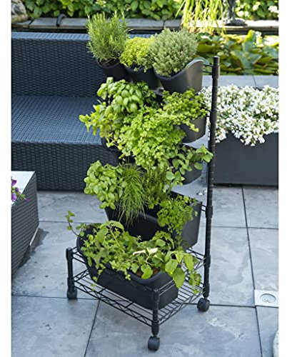 (Blitzlie ferung) für Garten/Terrasse/Balkon Hochbeet Balkon Pflanzkübel Set Garten Blumentopf Kräuterbeet Bewässerung Blumenkübel Nature Vertikale Garten-Pflanzwand Mobiles Set