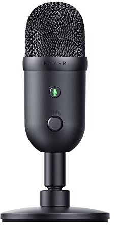 Razer Seiren V2 X - USB Microphone for Streamers (25mm Condensor Microphone, Supercardioid Pickup Pattern, Analog Gain Limiter, Built-in Shock Absorber, Gain Control and Mute Button) Black