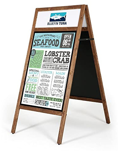 DISPLAY SALES Holz Kundenstopper MULTI Plus DIN A1, Plakatständer