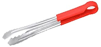 RTHGTFQZ Pinze Cucina Pinze Alimentari in Acciaio Inox, con Manico Antiscivolo, for Cucina Barbecue, (Rosso), Dimensioni: 31,5 * 3,7 cm, Facile e conveniente