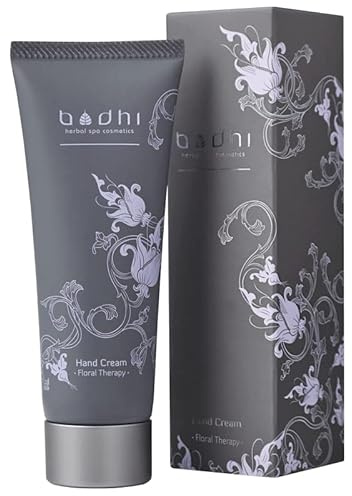 BODHI® Natürliche Handcreme FLORAL THERAPY 50ml / Regenerierende und pflegende Creme für sehr trockene und empfindliche Handhaut mit pflanzlichen und ätherischen Ölen/Bio & Vegan