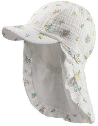 Sterntaler Mädchen Schirmmütze mit Nackenschutz Blümchen Schirmmütze mit Nackenschutz Blümchen