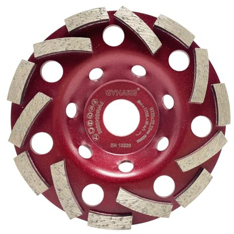 GVHAKG Disco abrasivo de diamante, 125 mm × 22,23 mm, para hormigón, piedra, piedra natural, adhesivo para azulejos, granito, mampostería, rueda de lijado de diamante