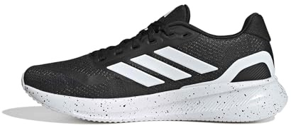Adidas Men's Run Falcon 5 Wide, Black/White/Black, 8