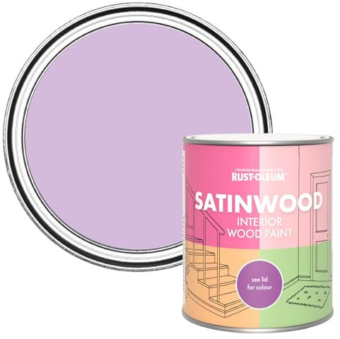 Rust-Oleum Purple Satinwood Interior Wood Paint - Violet Macaroon 750ml